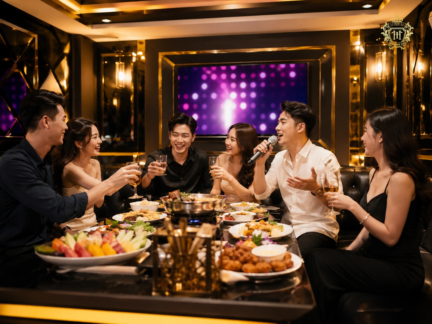 Mô hình giải trí tích hợp ăn uống và karaoke