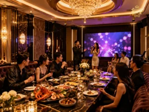 Mô hình karaoke kết hợp nhà hàng tại Thượng Hải KTV